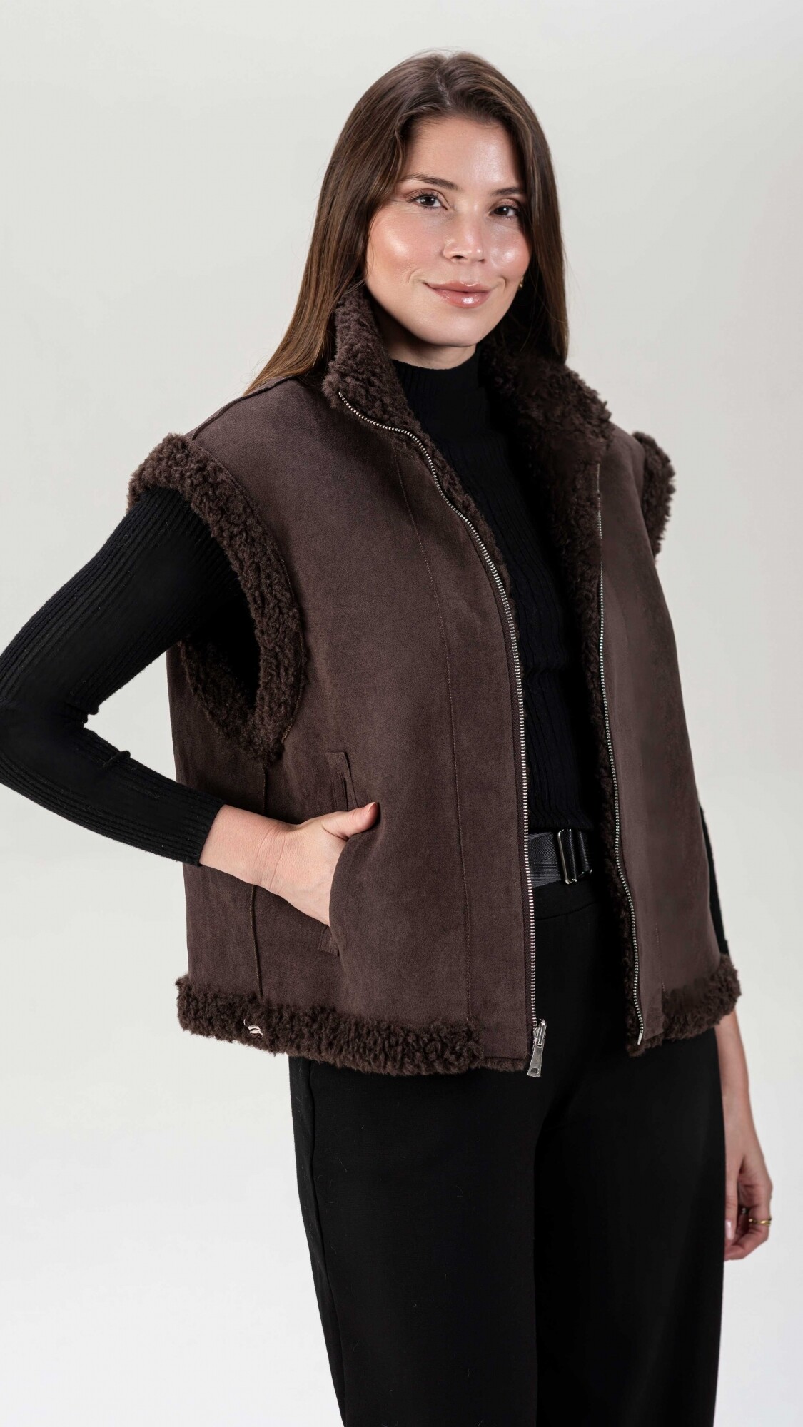 Chaleco Reversible Marena Marron
