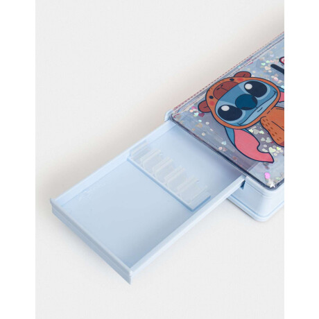 Cartuchera Retro ''stitch Capybara'' Azul Celeste