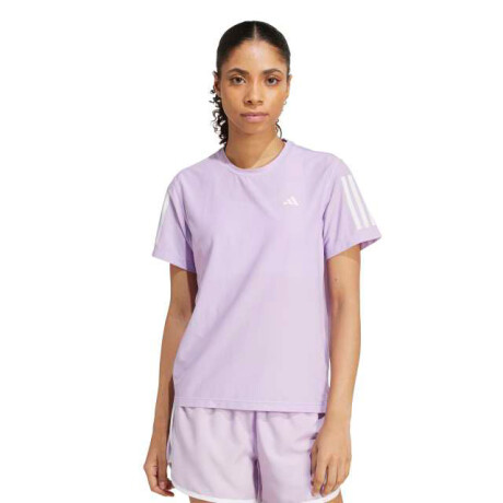 Remera de Mujer Adidas Own The Run Lila - Blanco