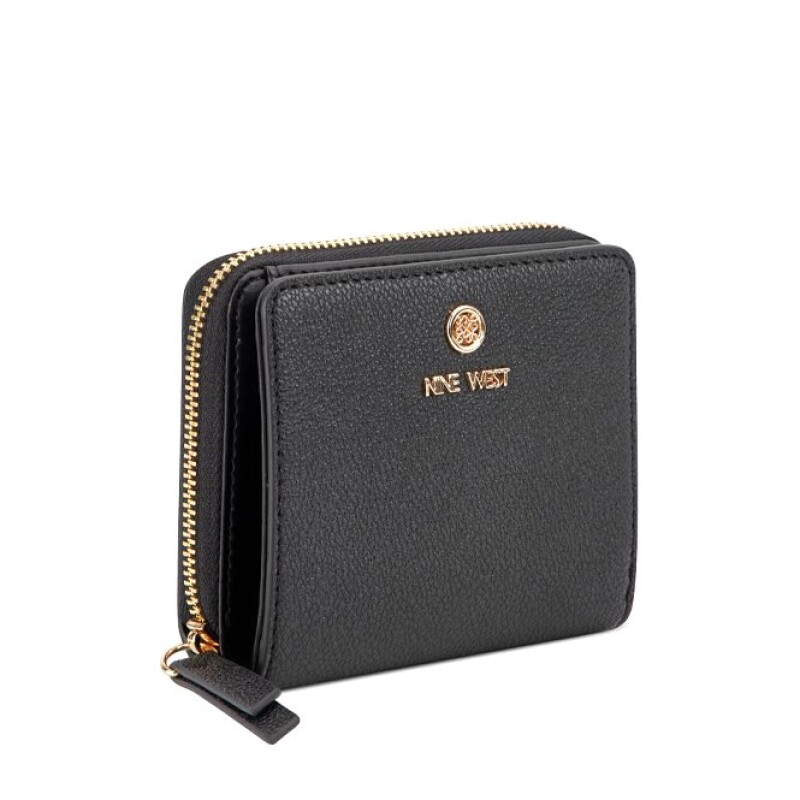 Small Leather Good Lockup 9 Slg Small Zip Around Black