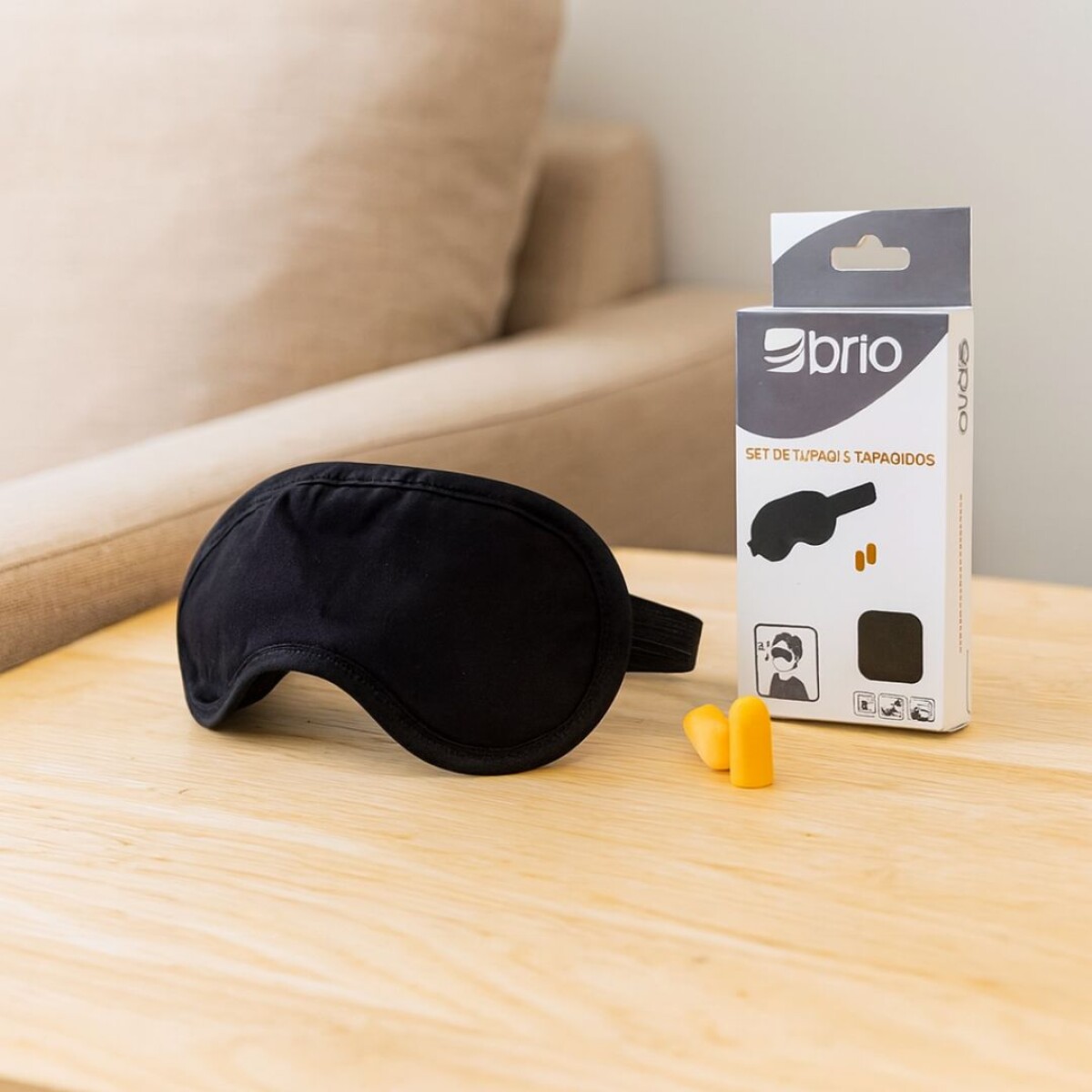SET TAPA OJOS + TAPONES PARA OIDOS - NEGRO 