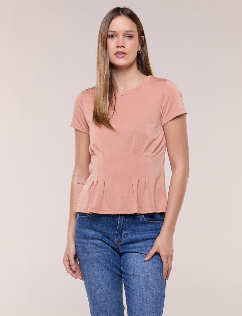 Remera Alforzas - Anaranjado 