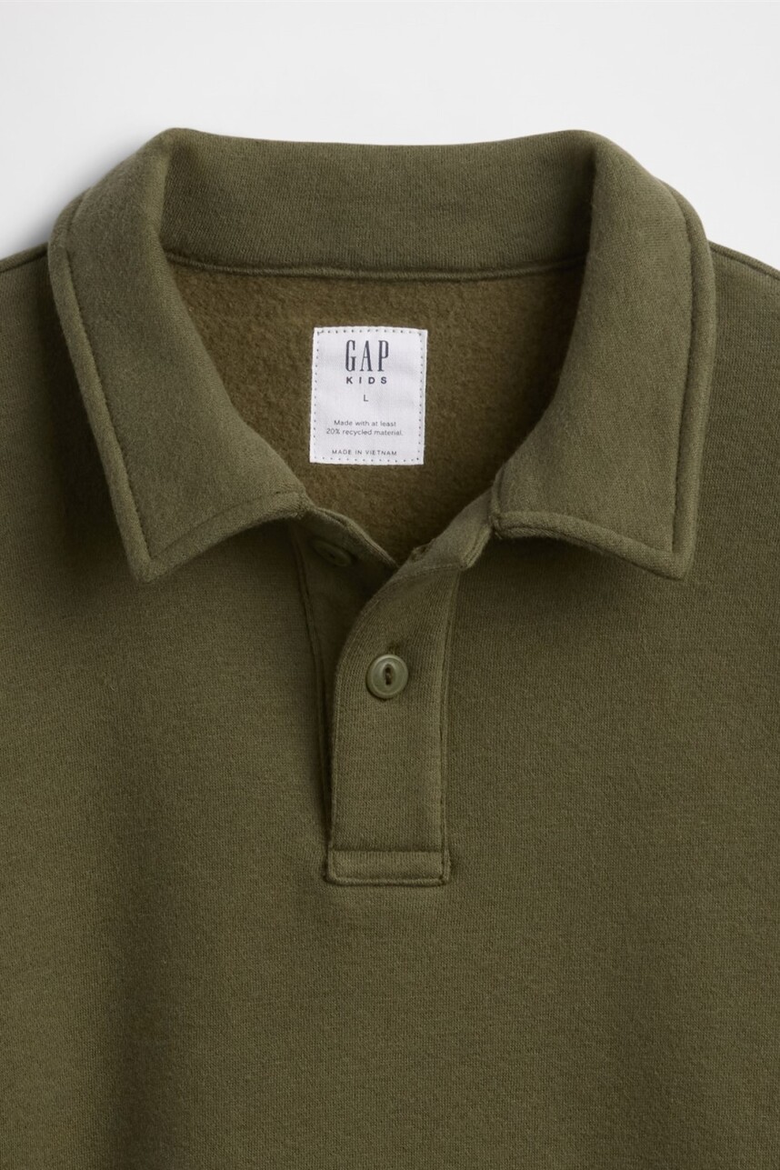 Buzo Tipo Polo Niño Olive Night