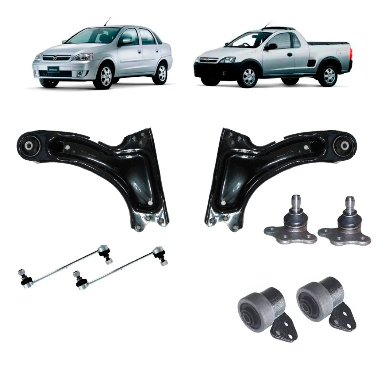 SUSPENSION VARIOS COMBO KIT TREN DELANTERO CHEVROLET CORSA 2 MONTANA /10 