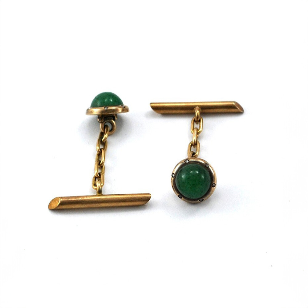 Gemelos Antiguos Oro 18K, Diamantes Y Amazonitas. Circa 1900´S Gemelos Antiguos Oro 18K, Diamantes Y Amazonitas. Circa 1900´S