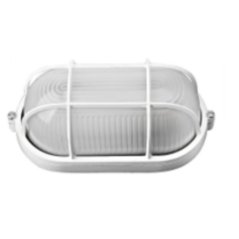 TORTUGA ALUMINIO OVALADA C/REJAS E27 BLANCA - NC TORTUGA ALUMINIO OVALADA C/REJAS E27 BLANCA - NC