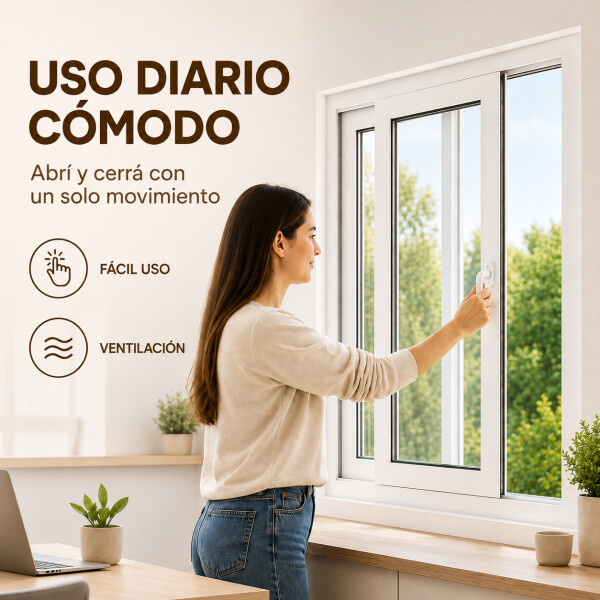 Ventana de PVC Blanco 120 X 150 Corrediza Aislante Premium Ventana de PVC Blanco 120 X 150 Corrediza Aislante Premium