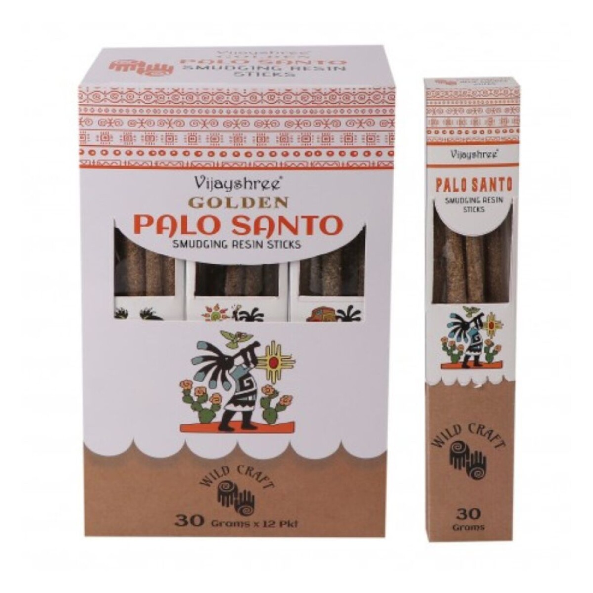 INCIENSO VIJAYSHREE GOLDEN SMUDGING X12 - Palo Santo 