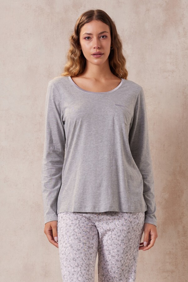 Remera De Pijama GRIS
