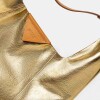 Bolso The Shopping en cuero graneado metalizado Oro Niquel