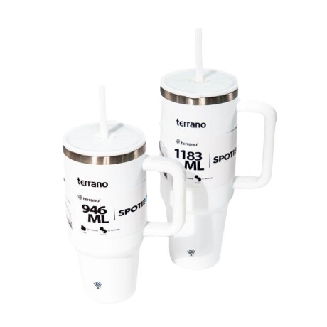 Vaso Spotie Cup Terrano Acero Inoxidable BLANCO-NEGRO