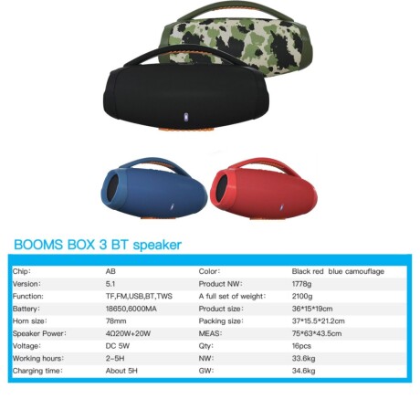 Parlante Boombox 3 camuflado V01