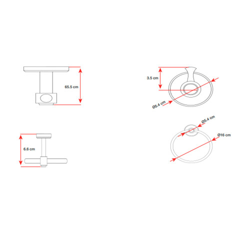 SET DE ACCESORIOS DE BAÑO ZINC CROMADOS REDONDO BRILLO CROMO CROMO