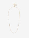 Collares Largos Canutillos Collar Con Charm Floral - Dorado