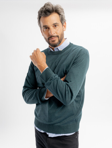 Buzo escote V Sauce petroleo