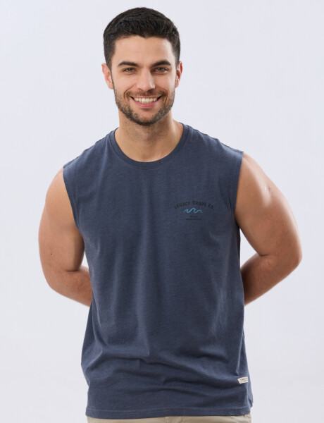 MUSCULOSA ESTAMPADA DE ALGODÓN Denim