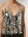 Musculosa Carmin Plateado