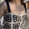Top Crochet Crudo y negro