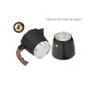Cafetera italiana de aluminio Negra 9 tazas Cafetera italiana de aluminio Negra 9 tazas