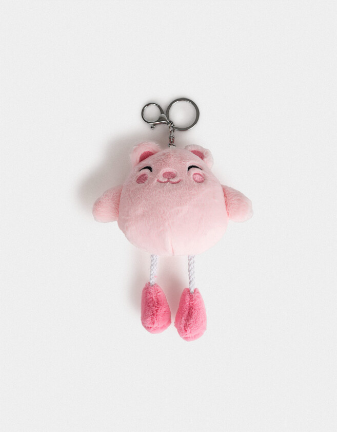 Llavero Peluche Llavero Y Charm De Peluche De Oso - Blanco Crema