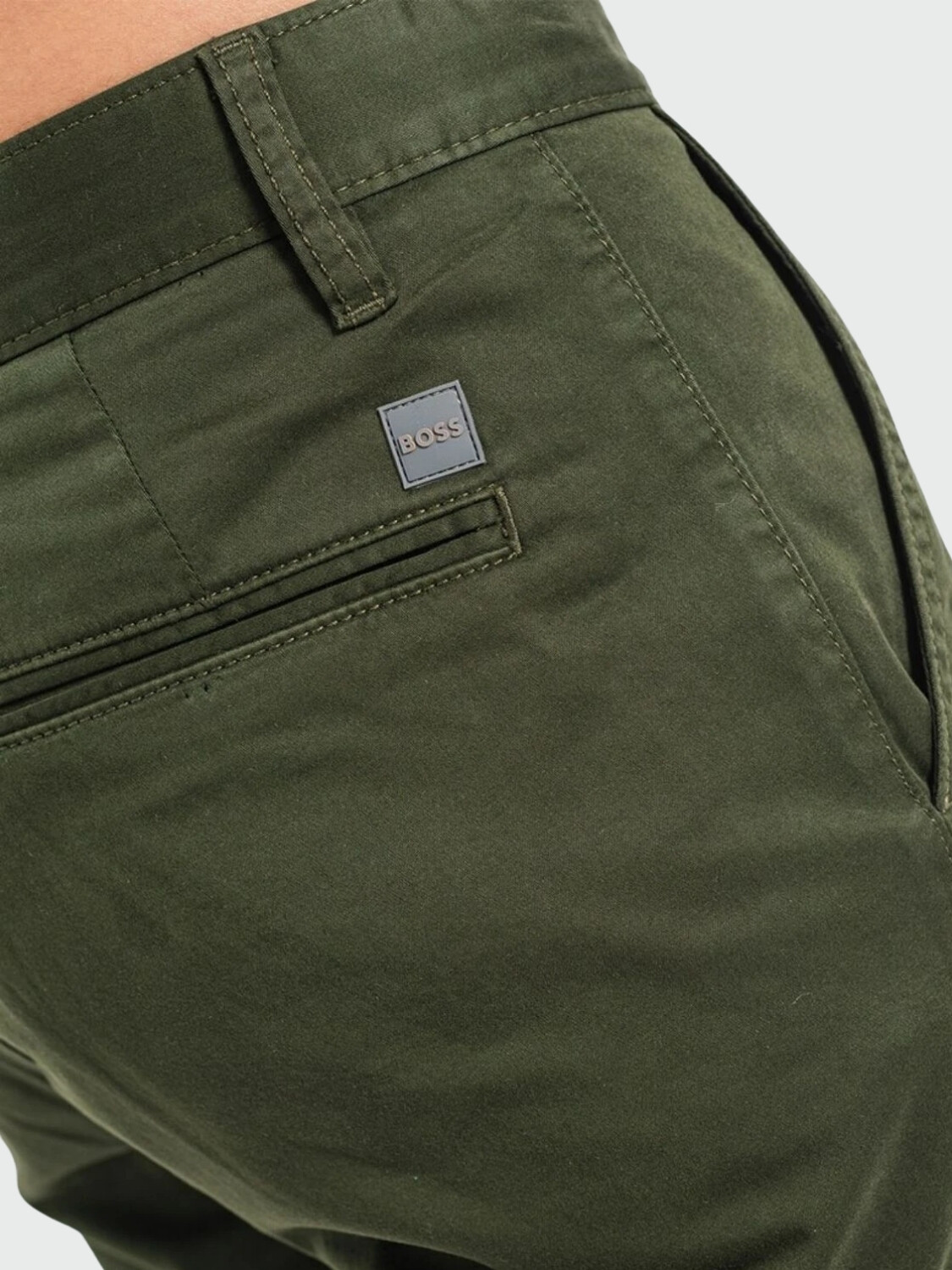 BOSS -Pantalón casual de algodón, SCHINO-TABER Verde