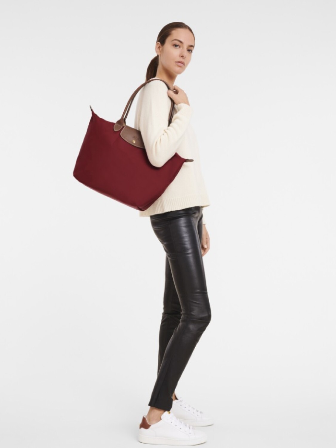 LONGCHAMP - LE PLIAGE ORIGINAL, CARTERA DE MANO S Bordó