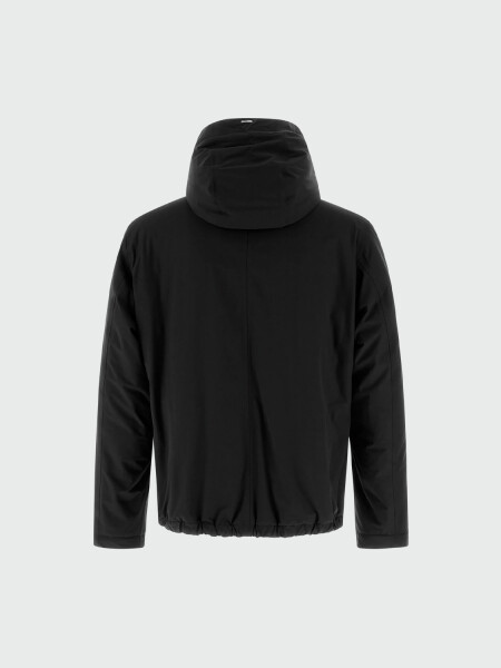 Herno - Campera con capucha de nylon elástizado Azul