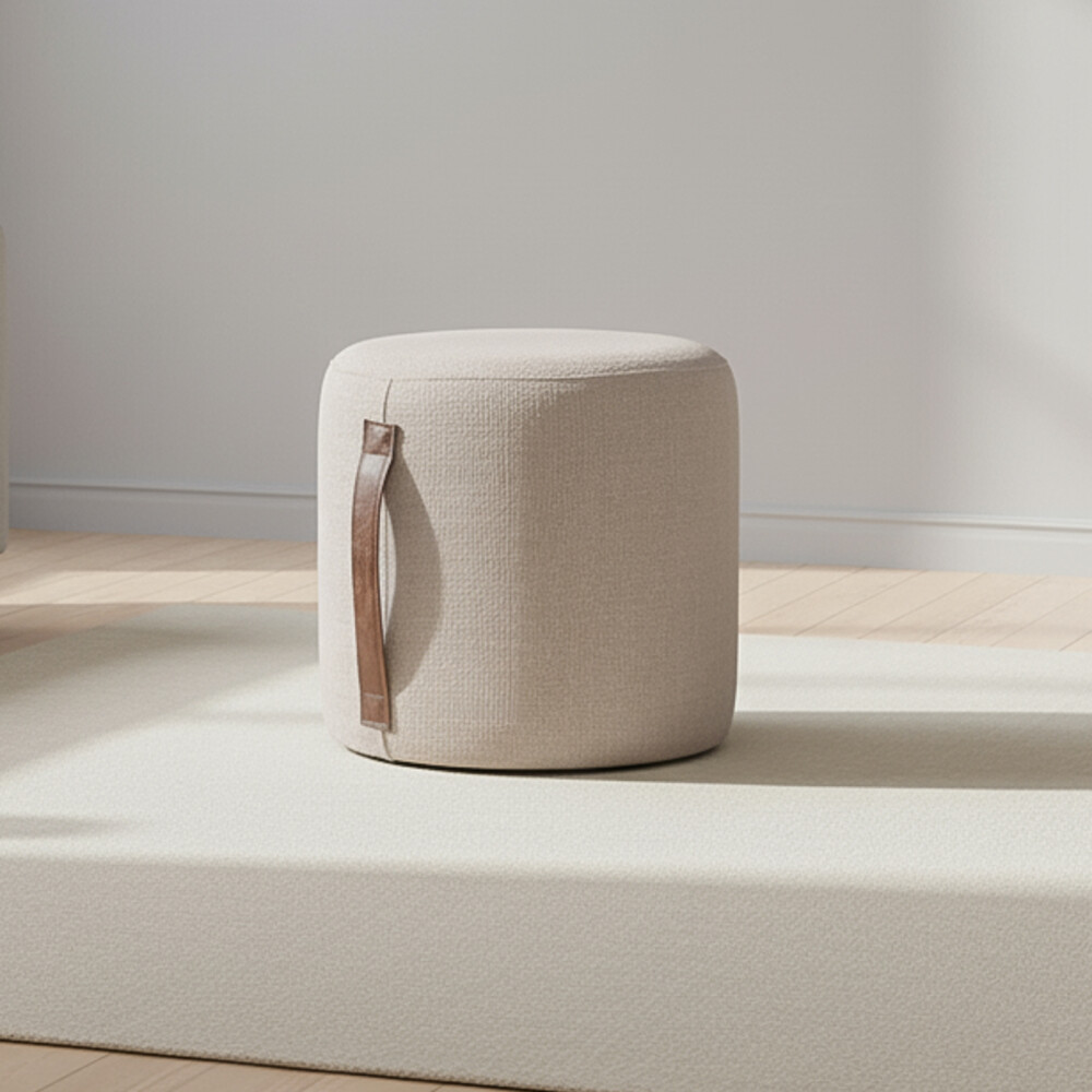 PUFF TELA NATURAL-BEIGE TERRA BEIGE