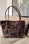 British Handbag Bordeaux / Verde