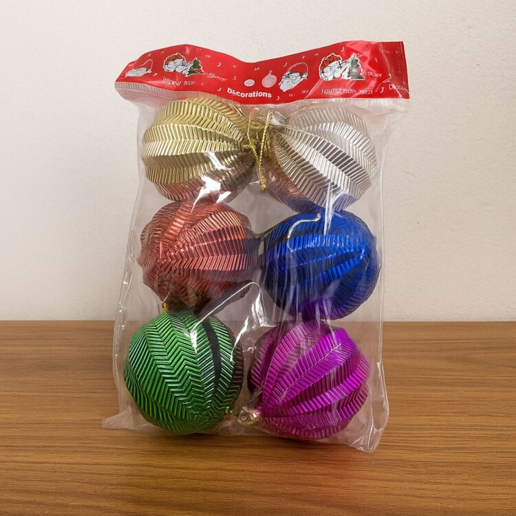 CHIRIMBOLOS BOLAS NAVIDEÑAS 6CM X 6 UNIDADES CHIRIMBOLOS BOLAS NAVIDEÑAS 6CM X 6 UNIDADES