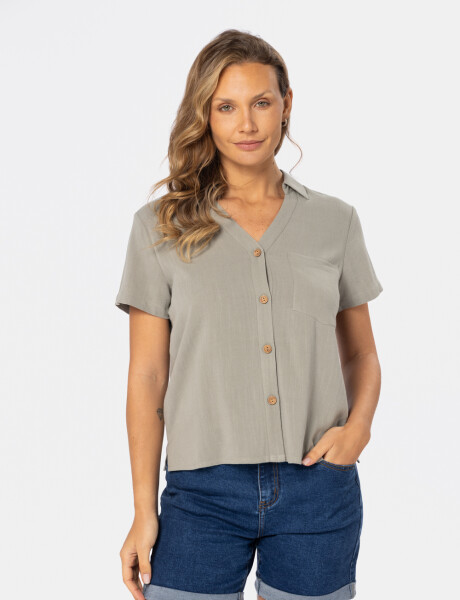 CAMISA DE LINO Verde