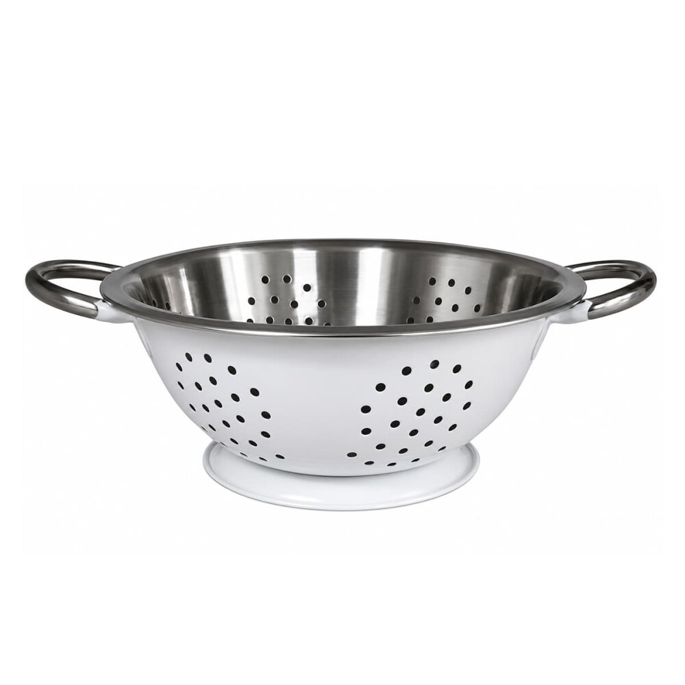 Colador acero inox 28 cm blanco PRISMA Colador acero inox 28 cm blanco PRISMA