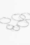 Set de aros gruesos plateado