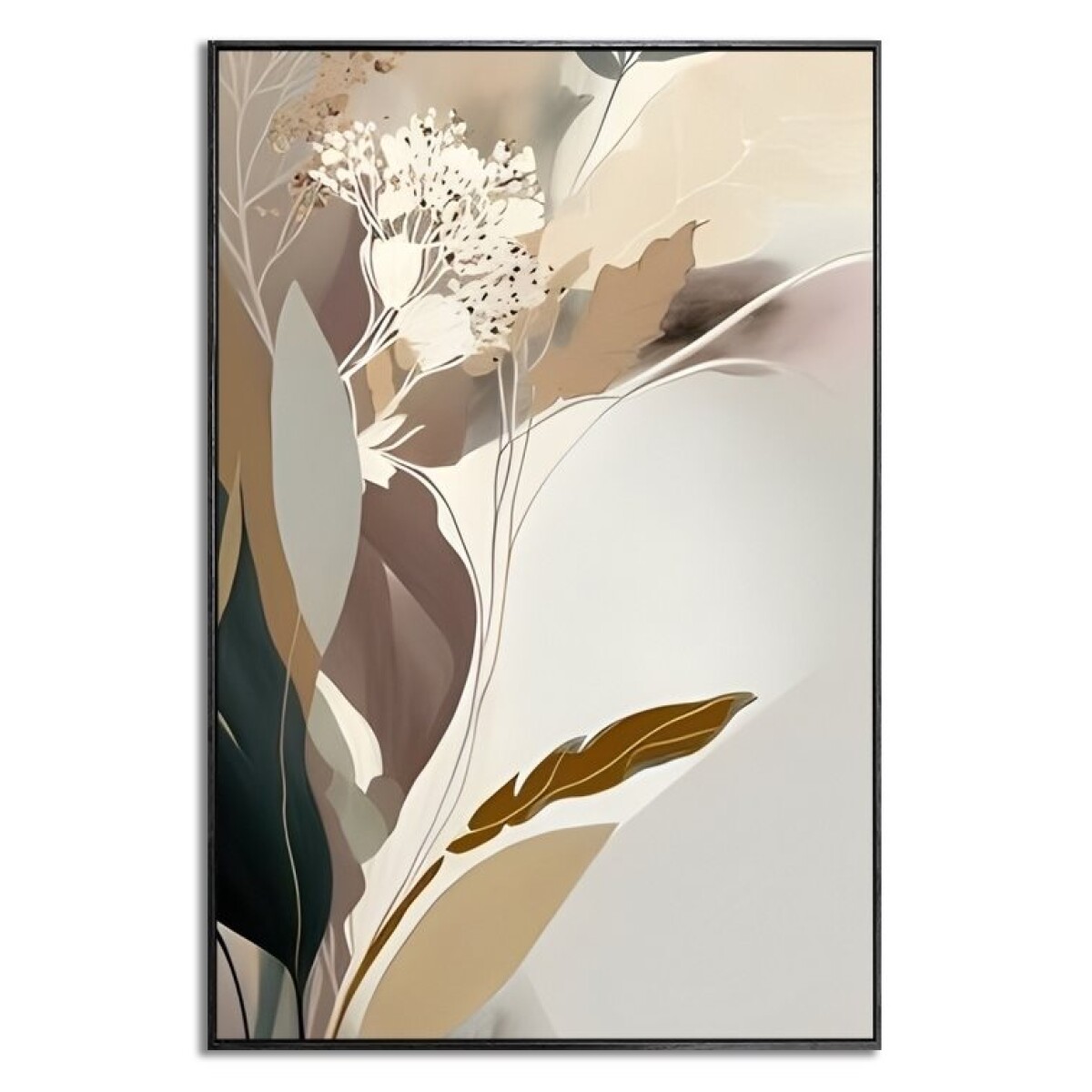 CUADRO CANVAS 60x90cm MARCO FLOR ABSTRACTA 