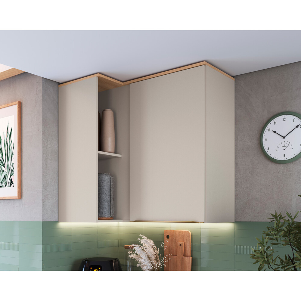 aéreo esquina recta Everest Color: Carvalho/Panna Aéreo Esquina Recta Everest Color: Carvalho/panna