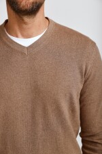 SWEATER CUELLO V TAUPE