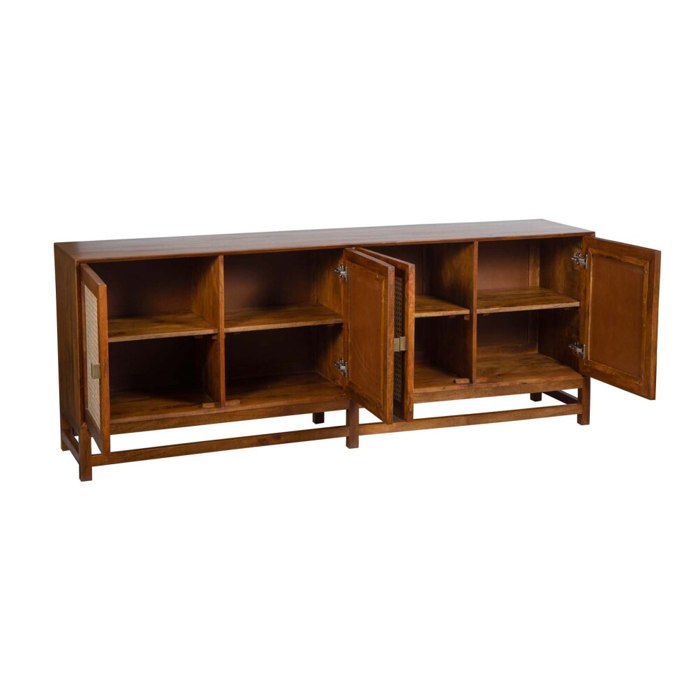 APARADOR MADERA NATURAL-BEIGE CANE