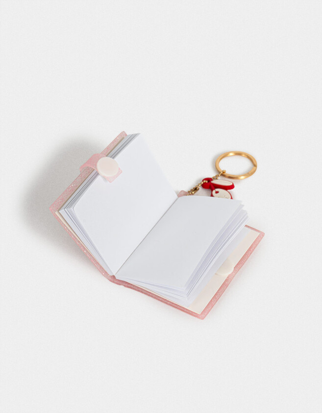 Llavero Libreta Llavero Y Charm De Libreta "i Olive You" - Rosa Claro