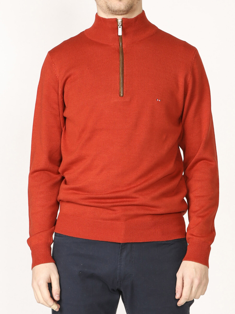 Sweater Harrington Label - Ladrillo 