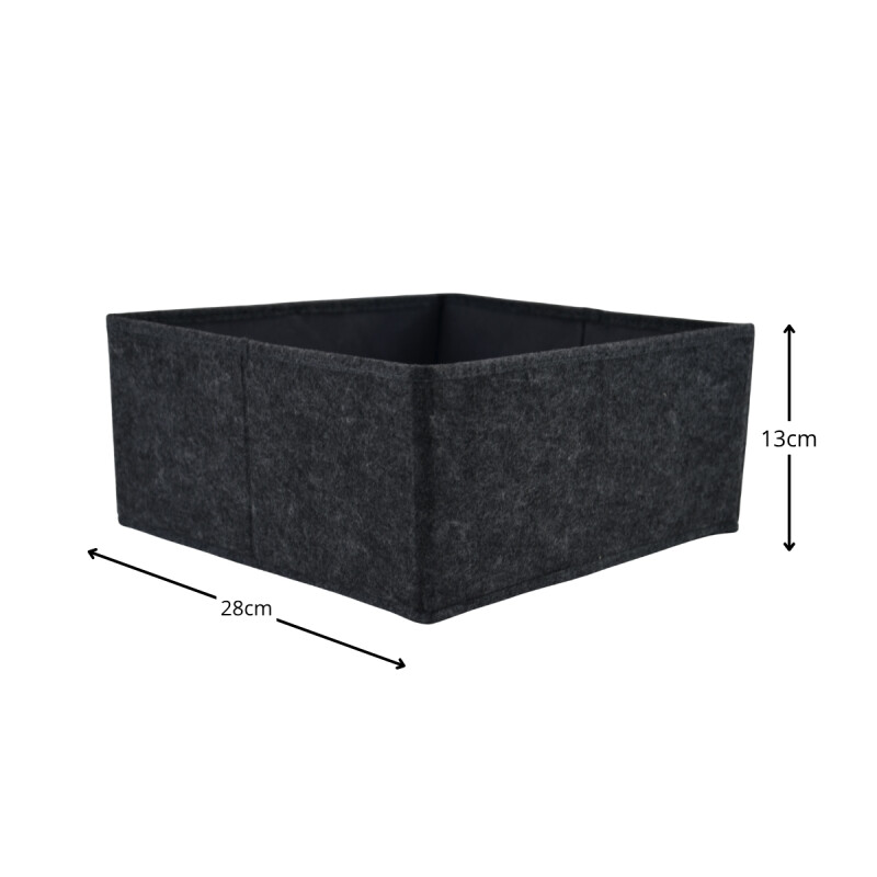 Organizador fieltro plegable 28x28x13cm GRIS