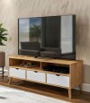 Rack 3 Cajones Madera Linea Dublin Blanco