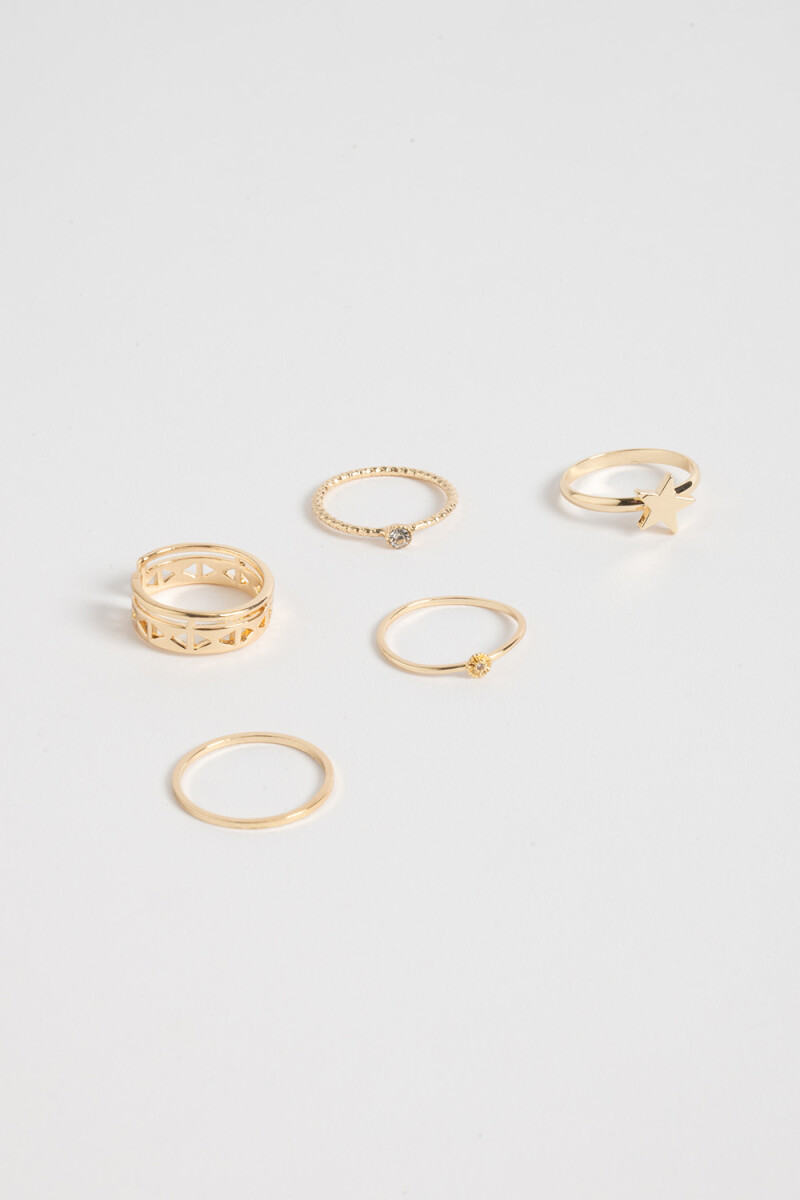Set anillos Dorados