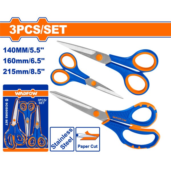 SET X 3 TIJERAS WADFOW WSX4633 SET X 3 TIJERAS WADFOW WSX4633
