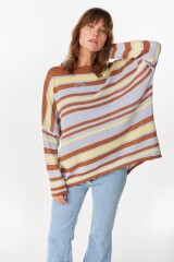 Sweater Flow Celeste/Amarillo