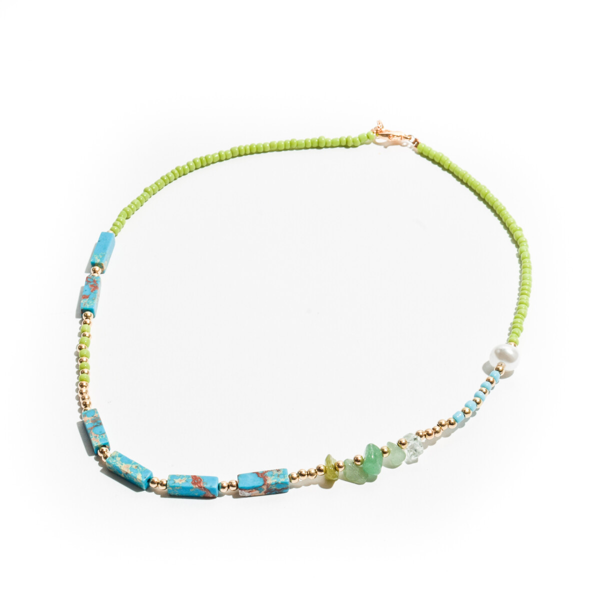 Collar piedras verdes 