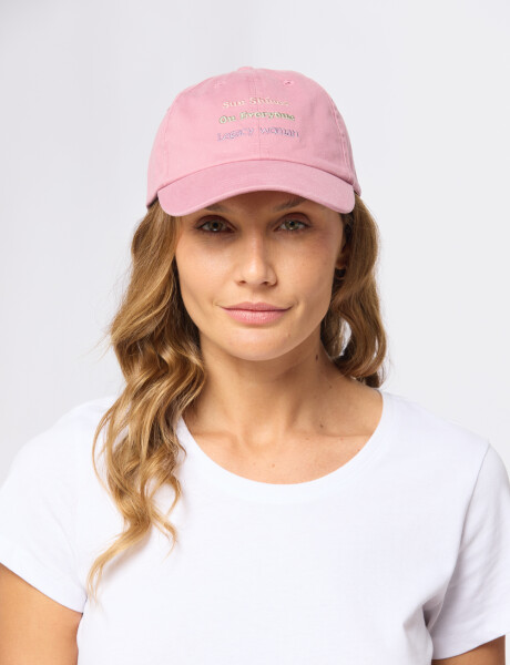 GORRO CON VISERA DE LONA Rosado