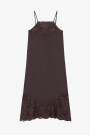 VESTIDO ENCAJE Marron