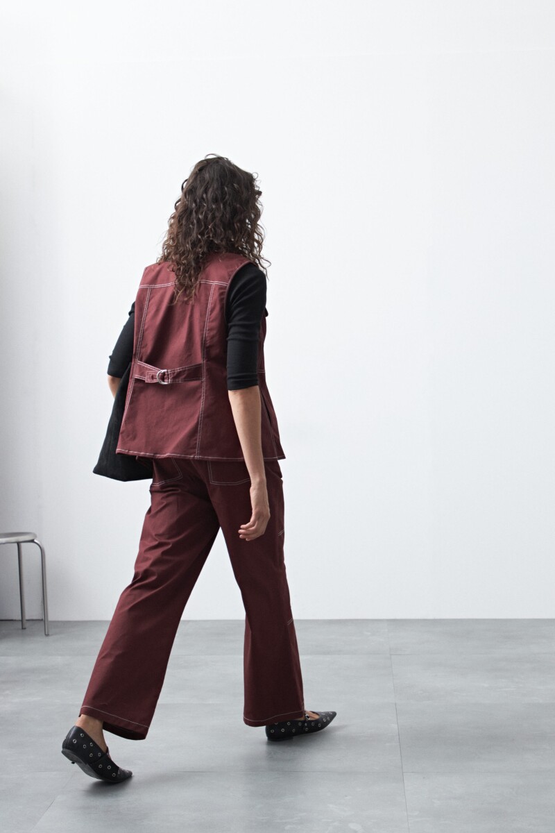 PANTALON CEYLAN Bordó