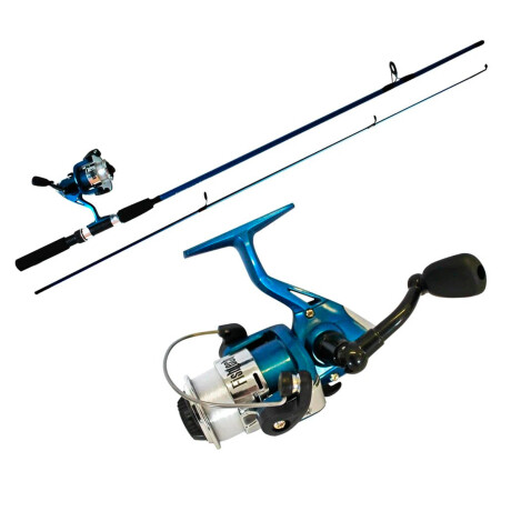 Kit Caña Pescar + Reel Challenger Fx2000 180cm 2tramo Kit Caña Pescar + Reel Challenger Fx2000 180cm 2tramo