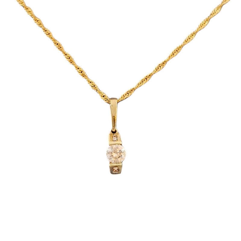 Dije Vintage-Oro bajo-Piedra Zirconia-CP8536 conpiedra